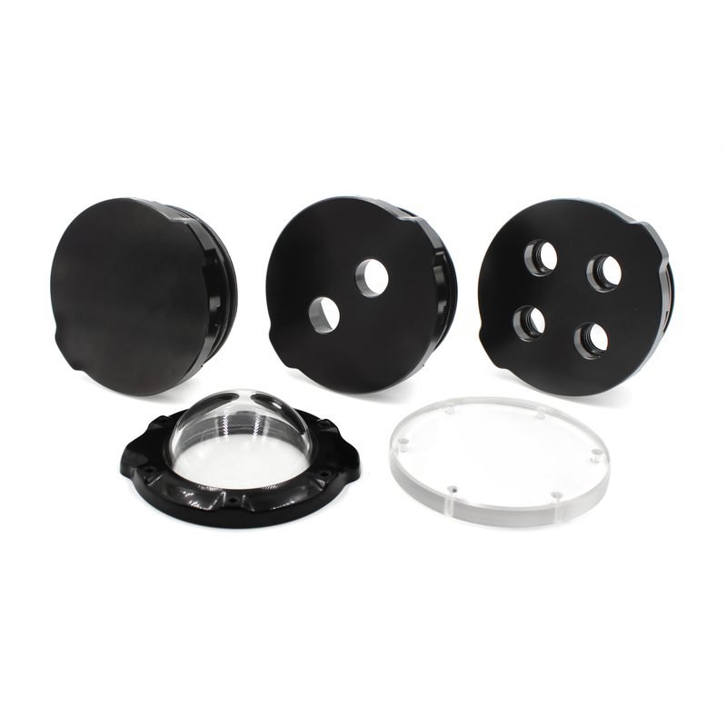 Watertight Enclosure End Caps, Domes, and Flange Caps - 50 mm (2") Dome - Optically Clear Polycarbonate - 1000m